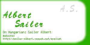 albert sailer business card